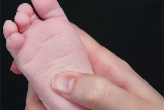Fussmassage für das Baby